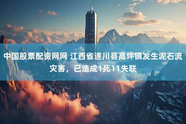 中国股票配资网网 江西省遂川县高坪镇发生泥石流灾害，已造成1死11失联